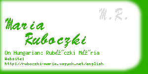 maria ruboczki business card